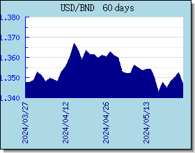 BND valutakurser diagram og graf